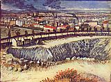 view of the city with factorys